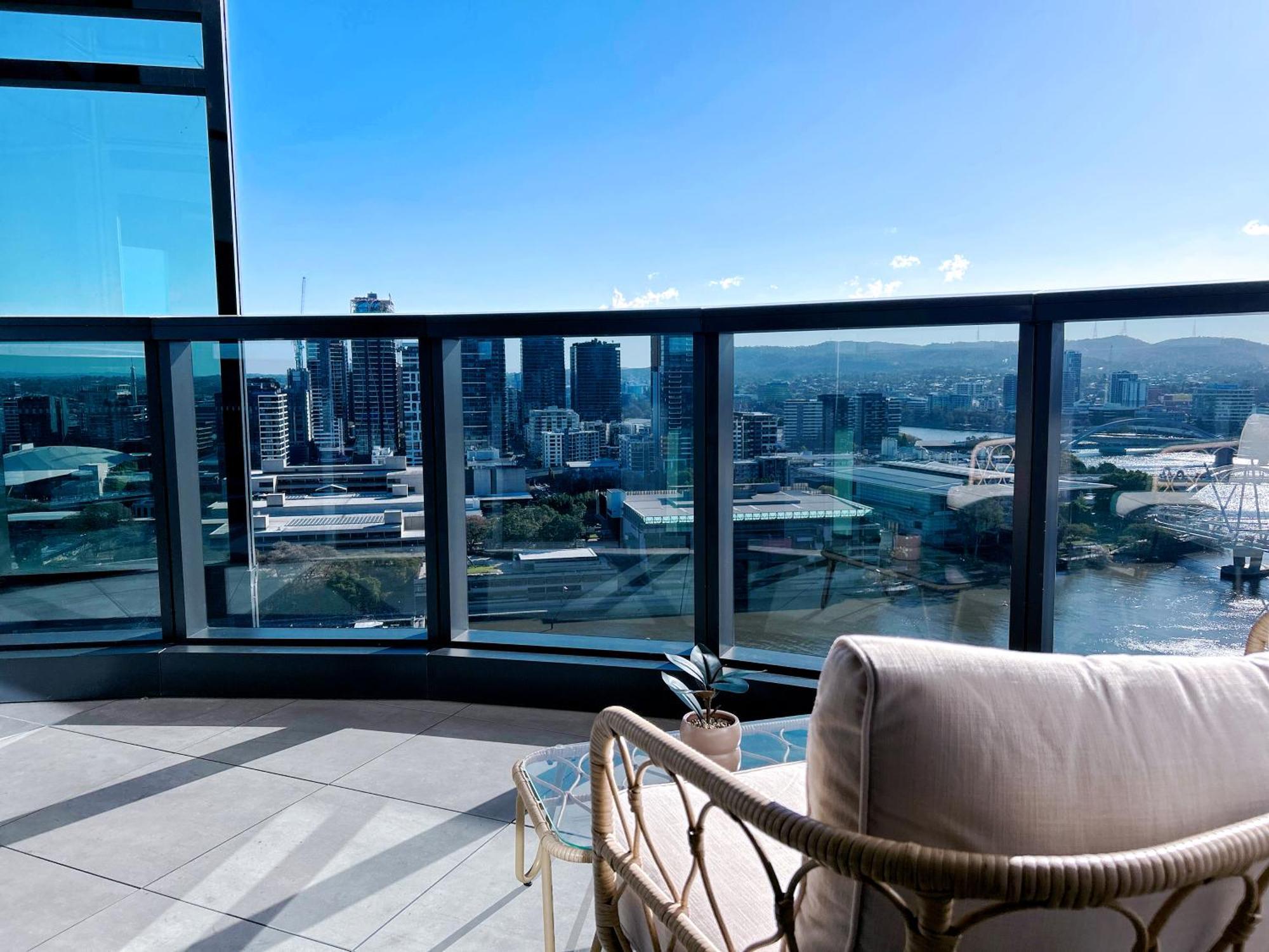 Brisbane Riverfront Oasis 2Bed Panoramic Riverview Eksteriør bilde